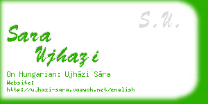 sara ujhazi business card